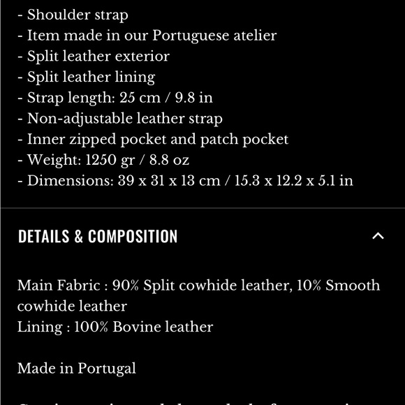 Sezane suede leather tote NWT - Picture 6 of 6